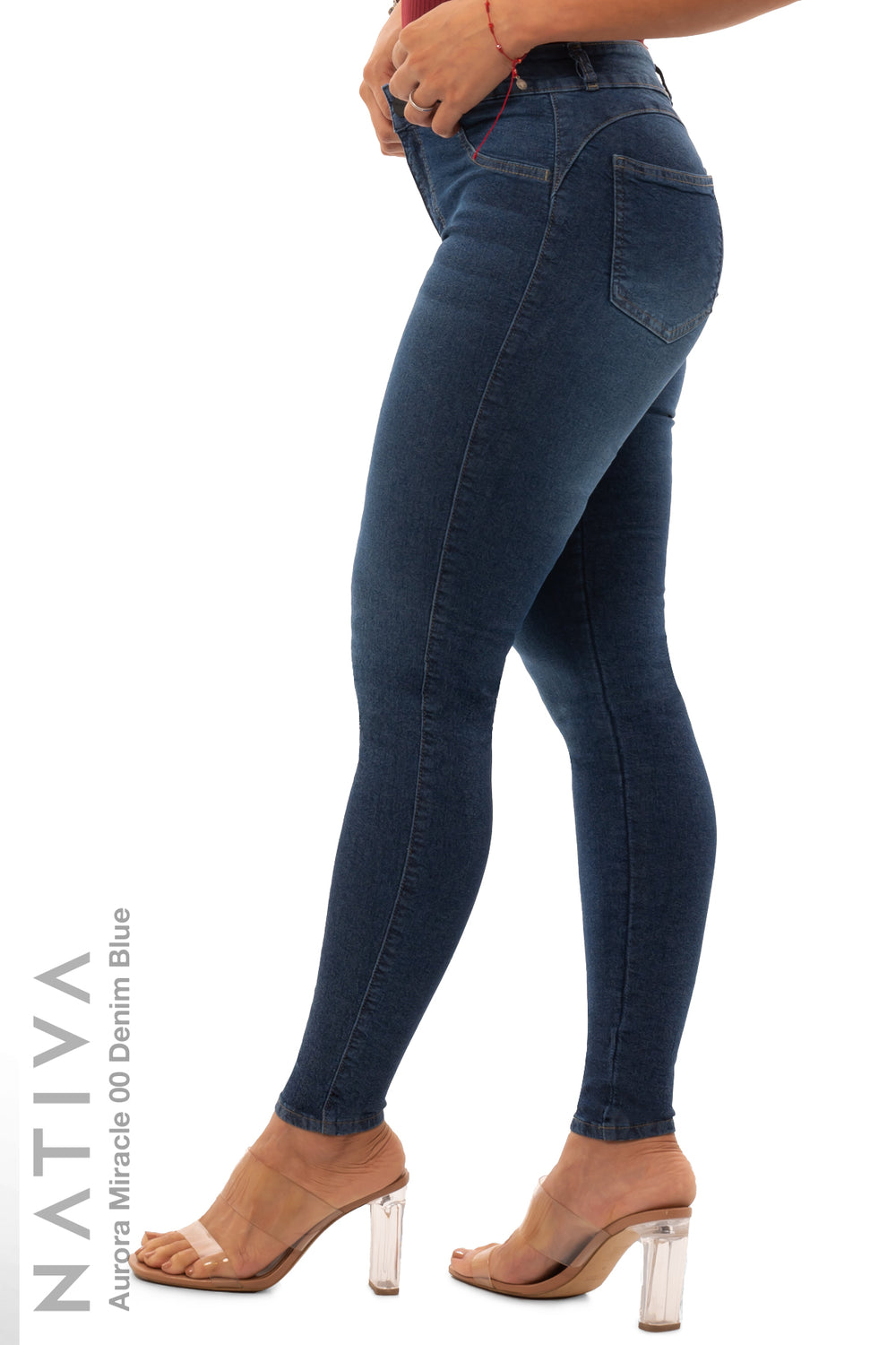 SUPER SKINNY JEANS, AURORA MIRACLE 00 DENIM BLUE, Talle Medio. Moldeador. Movimiento Intenso. Tecnología No Stress®